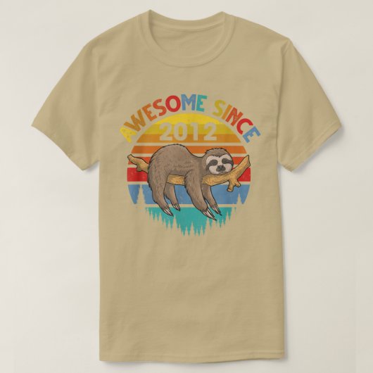 2012年素晴らし以来スロース誕生日10歳のBir Tシャツ (デザイン正面)