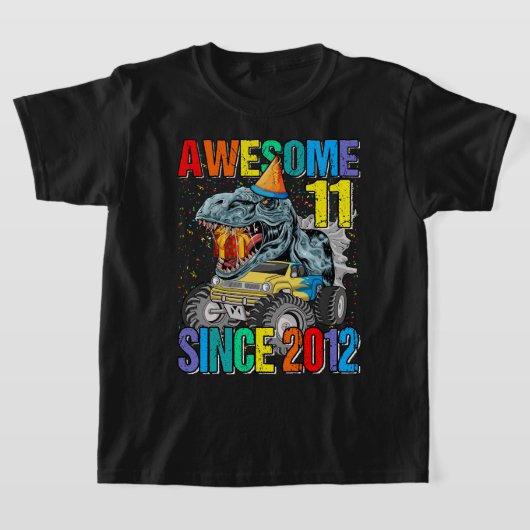 2012年素晴らし恐竜怪獣トラック11th以来11 tシャツ (レイダウン)