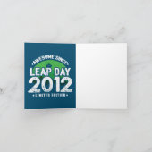 2012年素晴らし閏年以来2012年2月29誕生日 カード (内部)