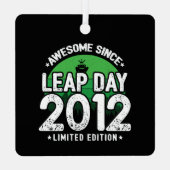 2012年素晴らし閏年以来2012年2月29誕生日 メタルオーナメント (裏面)