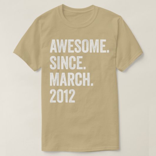 2012年素晴らし3月11日誕生日1 Tシャツ (デザイン正面)