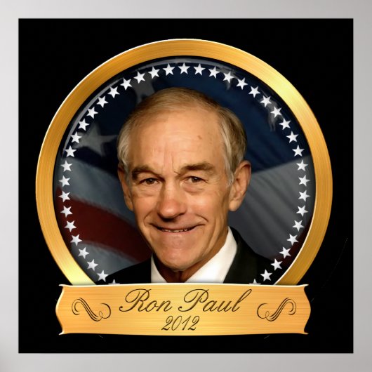 2012年金ゴールド版Ron Paul ポスター (正面)