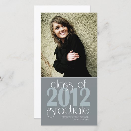 2012年高校卒業フォトカードのクラス 案内状 (正面/裏面)