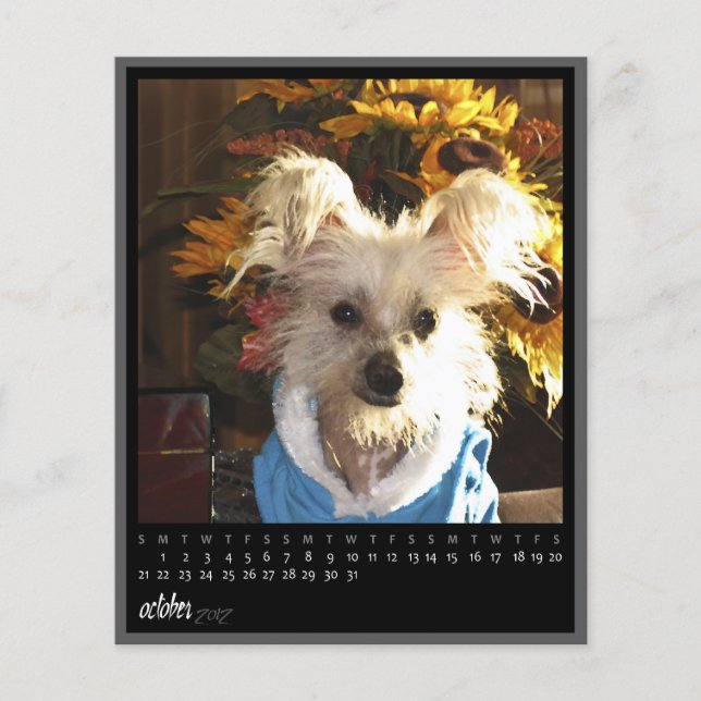 2012年10月カレンダー (正面)