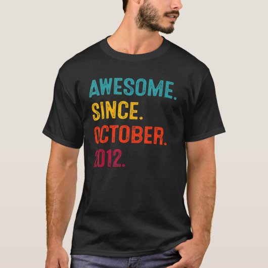 2012年10月素晴らし10誕生以来10歳 Tシャツ (正面)