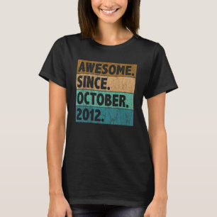 2012年10月素晴らし10誕生以来10歳 Tシャツ