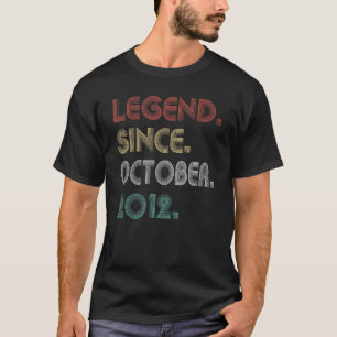 2012年10月10日から10年前のヴィンテージ伝説 Tシャツ