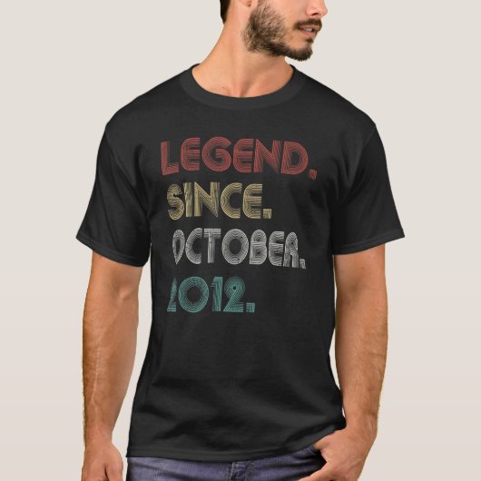 2012年10月10日から10年前のヴィンテージ伝説 Tシャツ (正面)