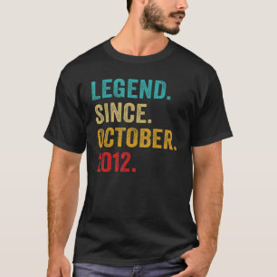 2012年10月10日生以来10年の伝説 Tシャツ