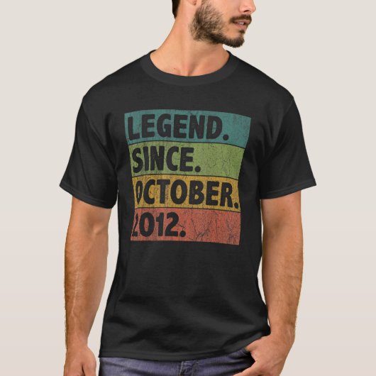 2012年10月10日生以来10年の伝説 Tシャツ (正面)
