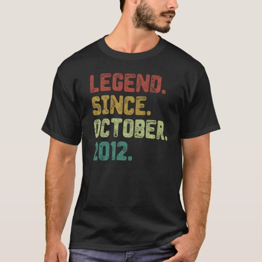 2012年10月10日生以来10年の伝説 Tシャツ (正面)