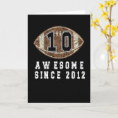 2012年10生まれ誕生日サッカー少年10年 カード (黄色い花)