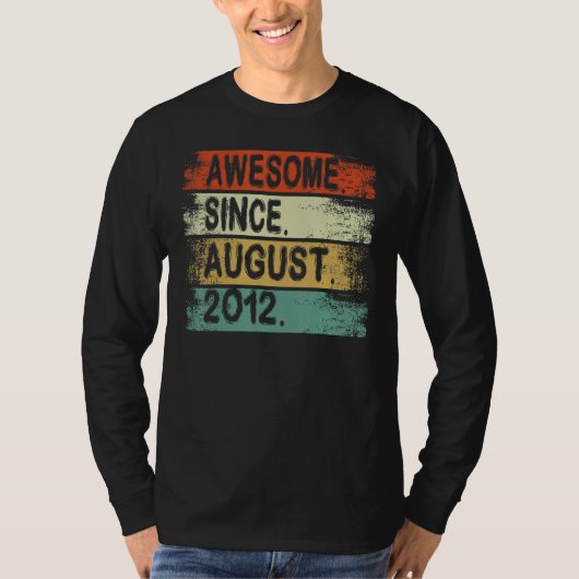 2012年10素晴らし日威厳がある誕生10歳 Tシャツ (正面)