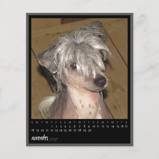 2012年11月カレンダー (正面)