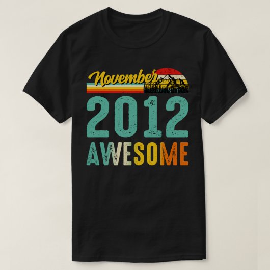 2012年11月誕生日ギフトシャツヴィンテージ11月 Tシャツ (デザイン正面)