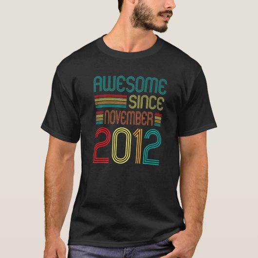 2012年11月10素晴らし日誕生日レトロ10 Tシャツ (正面)