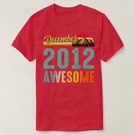 2012年12月誕生日ギフトシャツヴィンテージ12月 Tシャツ (デザイン正面)