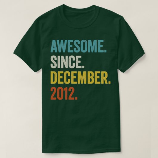 2012年12月10日素晴らし誕生から10歳 Tシャツ (デザイン正面)