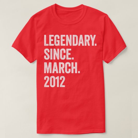 2012年3月以来11年の伝説11誕生日1 Tシャツ (デザイン正面)