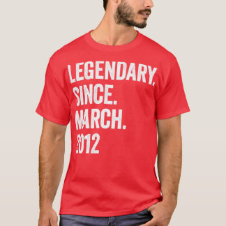 2012年3月以来11年の伝説11誕生日1 Tシャツ