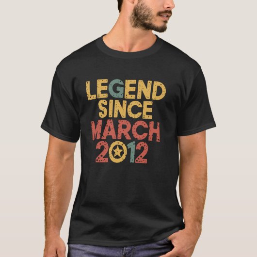 2012年3月生まれの伝説 13歳の誕生日 13歳 Tシャツ (正面)