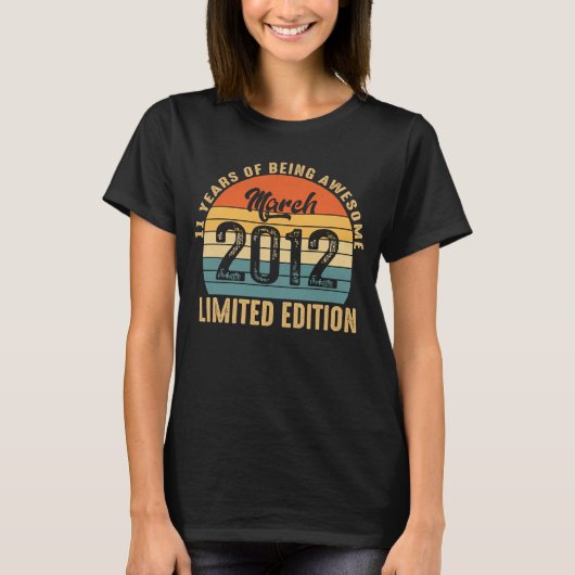 2012年3素晴らし月11日生以来11歳 Tシャツ (正面)