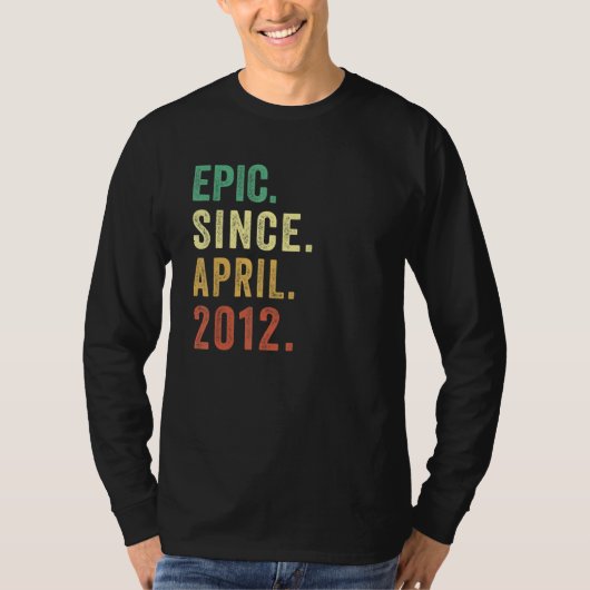 2012年4月以素晴らし降10誕生日ヴィンテージ Tシャツ (正面)