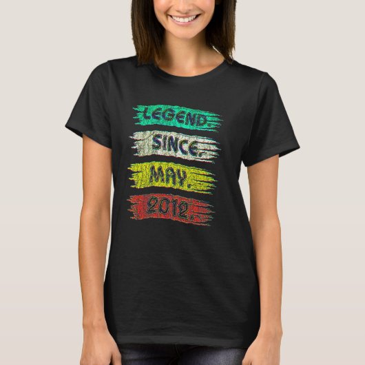 2012年5月以来の伝説の10歳の誕生日おめでとう Tシャツ (正面)