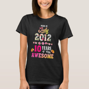 2012年7月に私の誕生日10年間Awされている Tシャツ