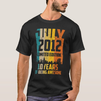 2012年7月以来10誕生日10年Vin Tシャツ