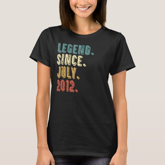 2012年7月10誕生日以来10年の伝説 Tシャツ (正面)