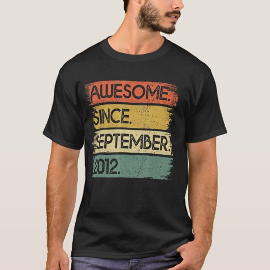 2012年9素晴らし月10日から10歳 Tシャツ (正面)