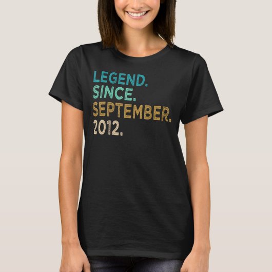 2012年9素晴らし月10日23日から10歳 Tシャツ (正面)