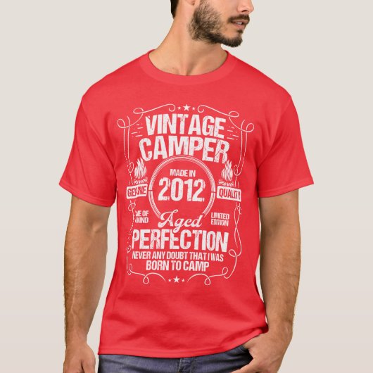 2012年 キャンパー 山 スカウト スカウティング キャンプ 2012年 Tシャツ (正面)