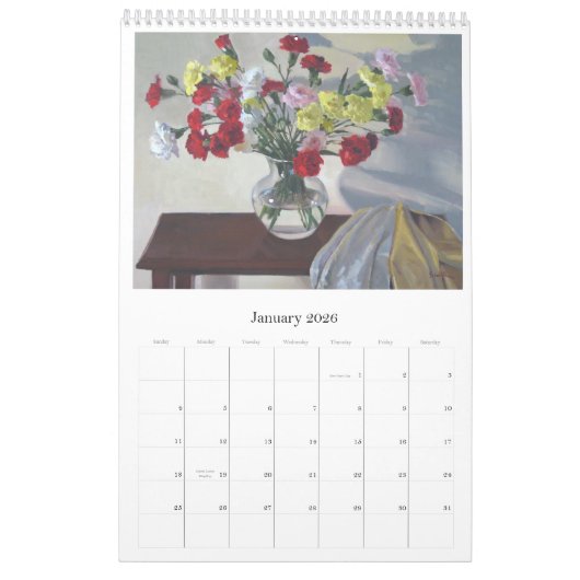 2012年：サラ・セドウィックの絵画カレンダー カレンダー (1月 2026)