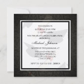 2012年 ダマスク柄 ゴールドクラス 卒業式 招待状 (裏面)