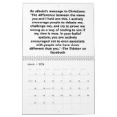 2012年: 思想家による無神論的な引用文の年 カレンダー (3月 2026)