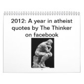 2012年: 思想家による無神論的な引用文の年 カレンダー (カバー)