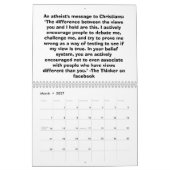 2012年: 思想家による無神論的な引用文の年 カレンダー (3月 2027)