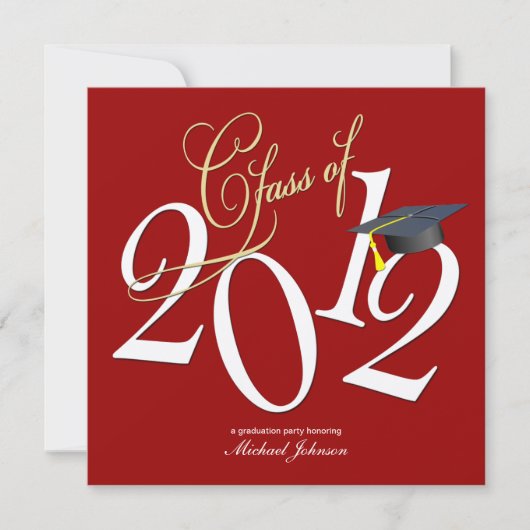 2012年FunkyClass （赤/金属銀） 招待状 (正面)