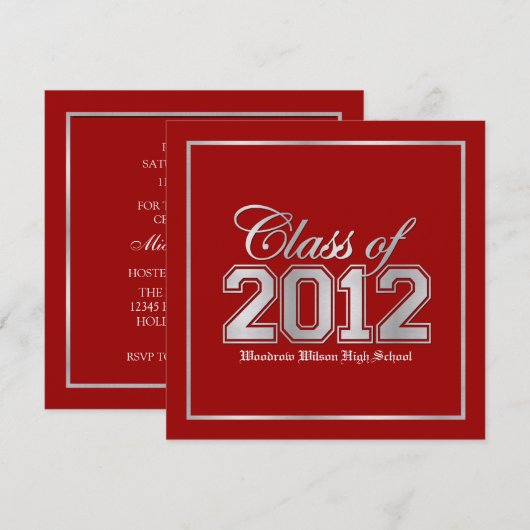 2012年Premium Red/Silver Sgariteのクラス 招待状 (正面/裏面)