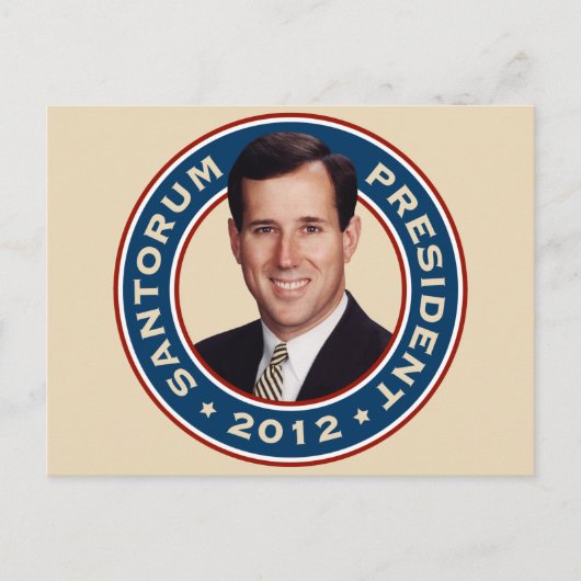 2012年Rick Santorum社長 ポストカード (正面)