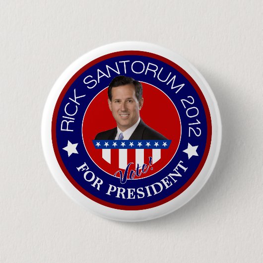 2012年Rick Santorum社長 缶バッジ (正面)