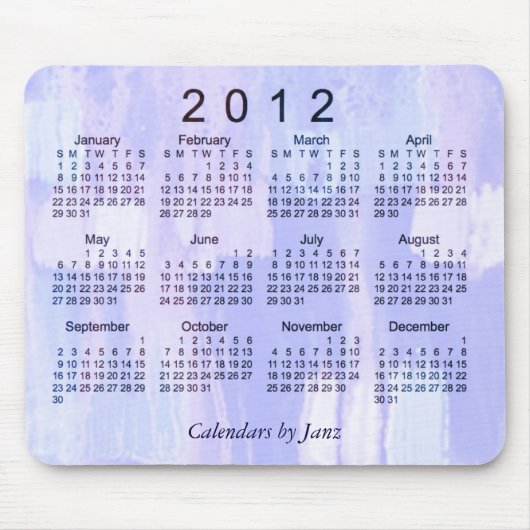 2012抽象的なカレンダー マウスパッド (正面)