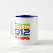 2012新誇りを持ったPapa Tシャツとギフト ツートーンマグカップ (正面左)