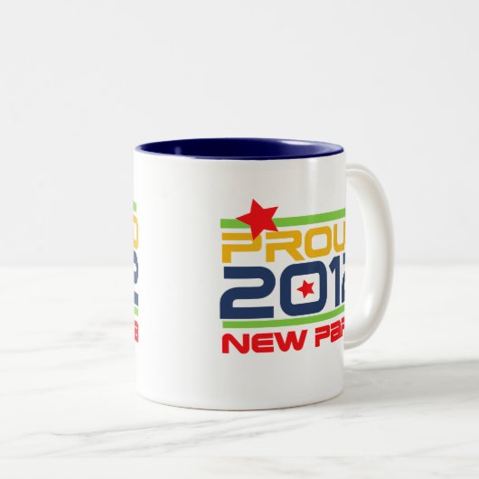 2012新誇りを持ったPapa Tシャツとギフト ツートーンマグカップ (正面右)