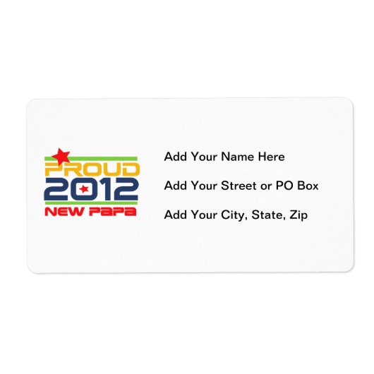 2012新誇りを持ったPapa Tシャツとギフト ラベル (正面)
