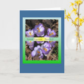 2012春分点のクロッカス カード (黄色い花)