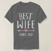 2012最高の年10周年を記念し結婚た妻 Tシャツ (デザイン正面)