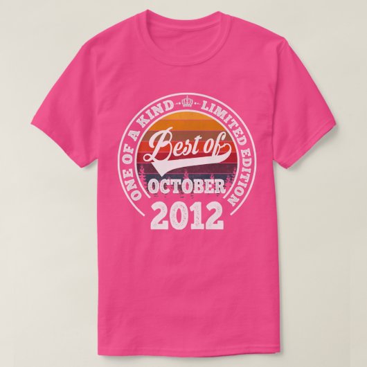 2012最高の年10月第10回誕生日プレゼント10周年 Tシャツ (デザイン正面)